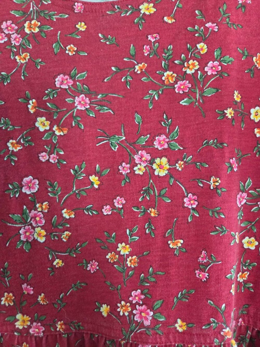 Vintage Erika Red Floral Sleeveless Midi/Maxi Dress - Picture 7 of 7
